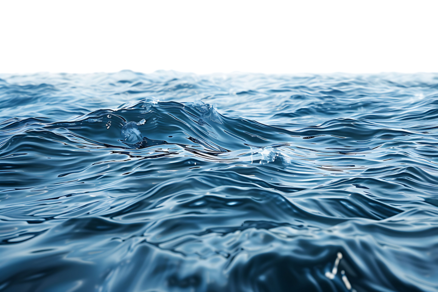 Water surface on isolated transparent background png