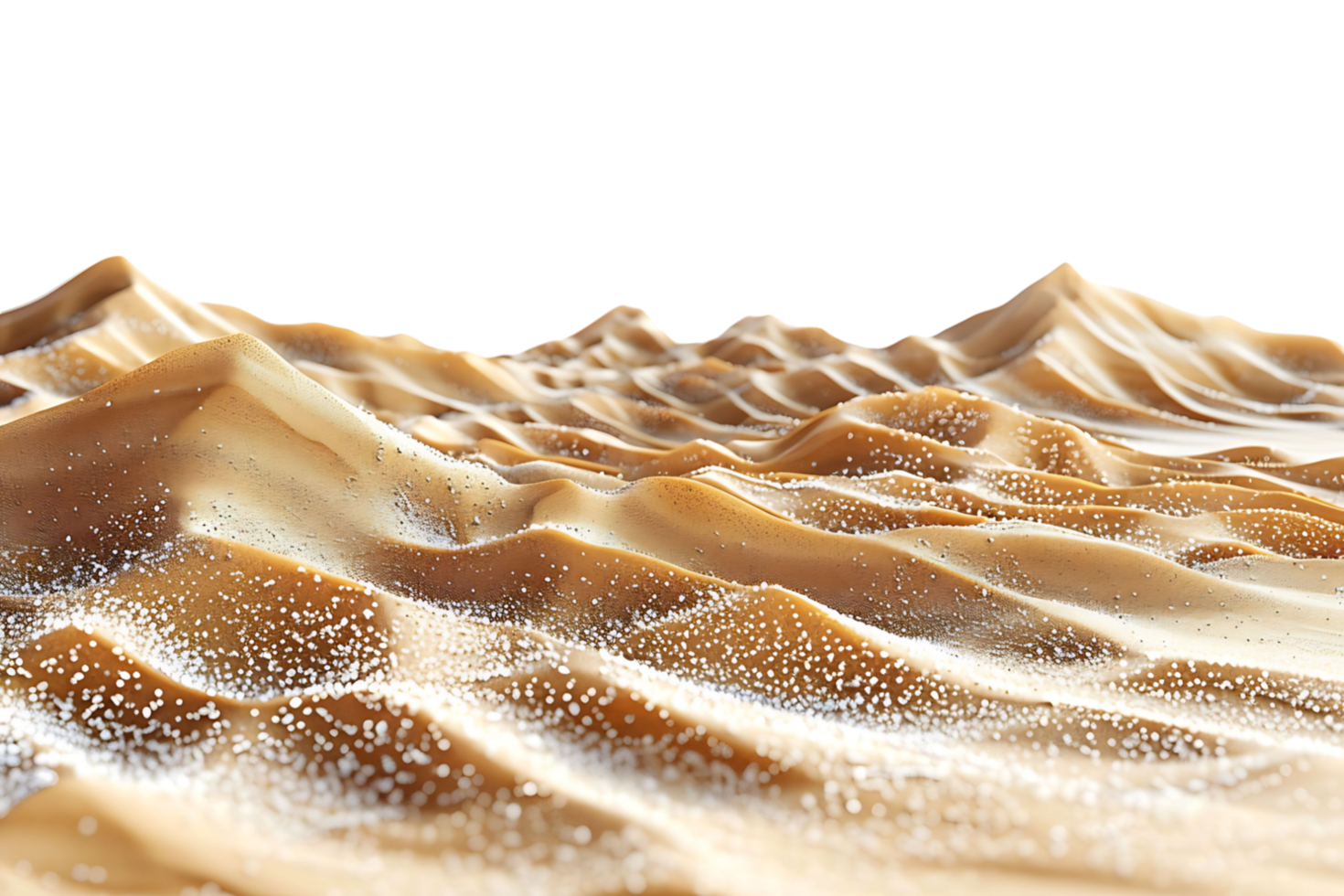 Sand dunes on isolated transparent background png