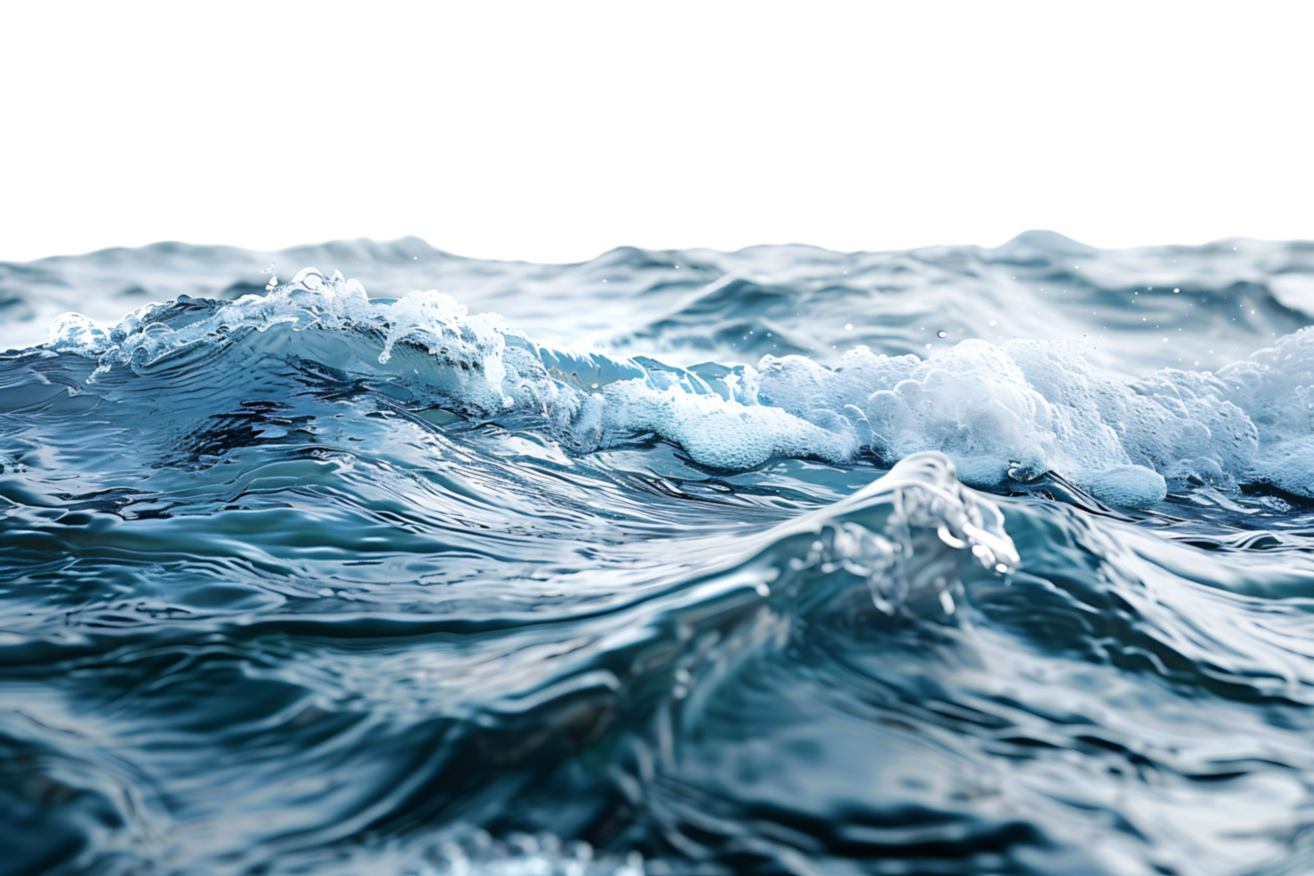 Water surface on isolated transparent background png