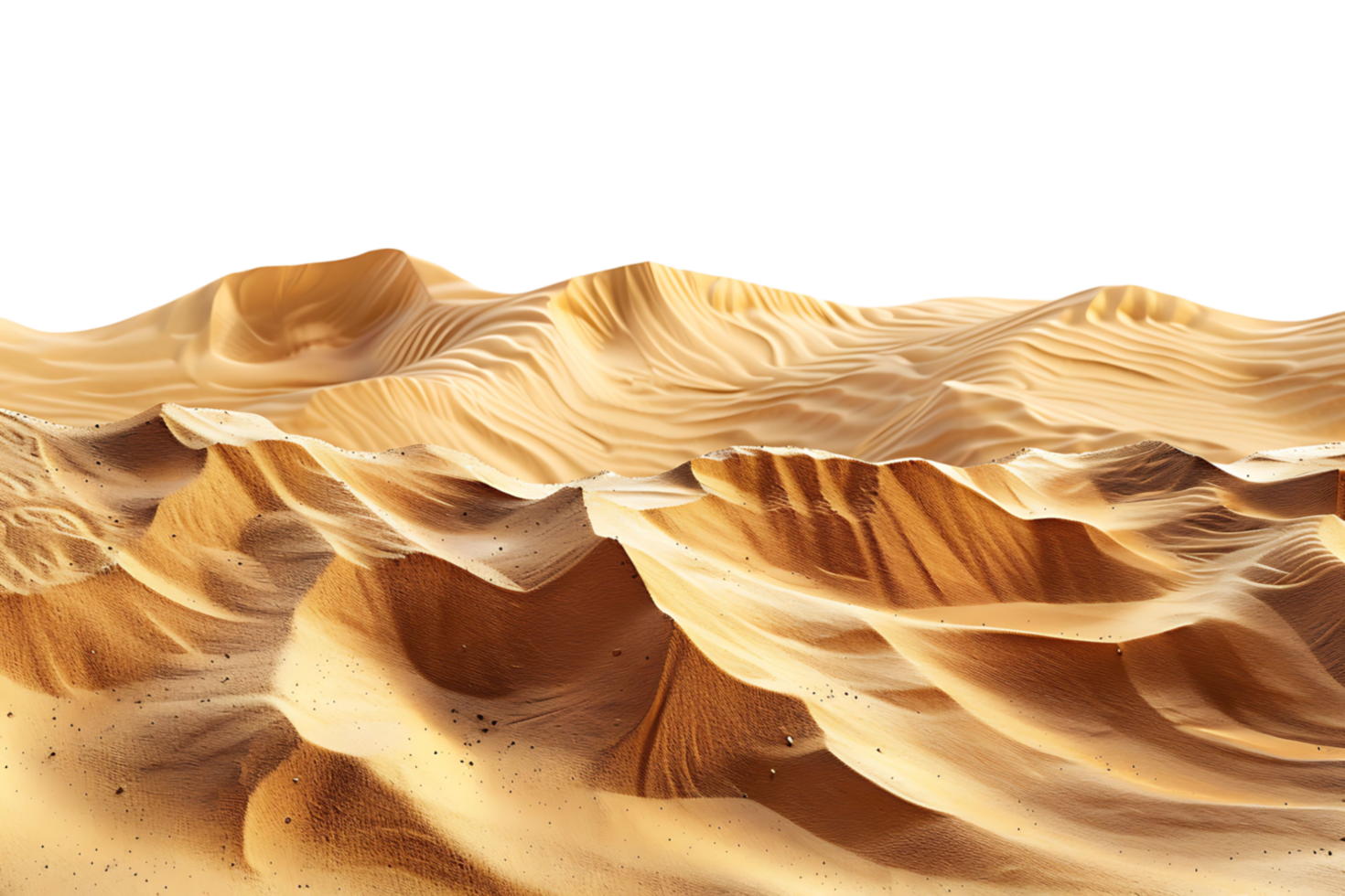 Sand dunes on isolated transparent background png