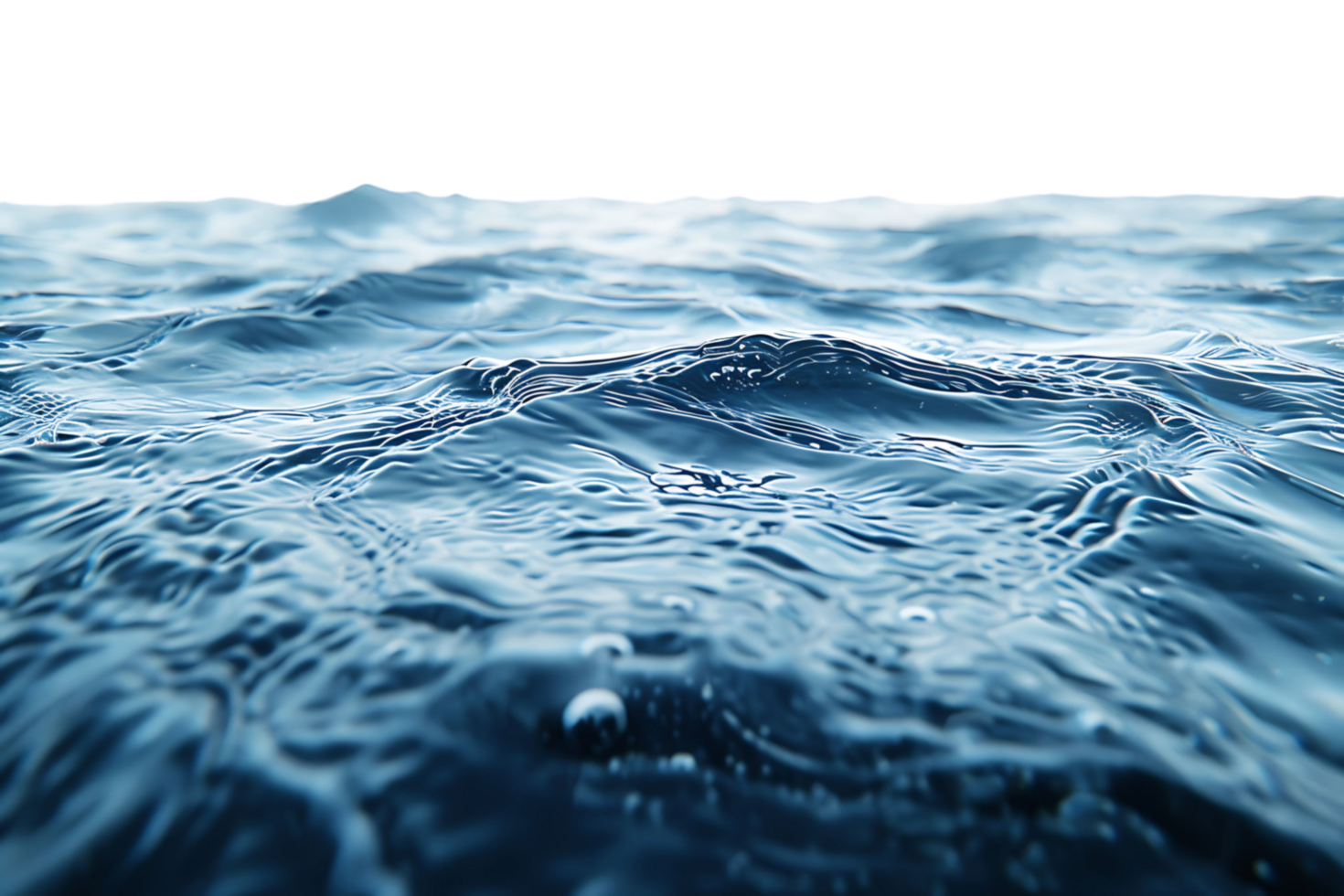 Water surface on isolated transparent background png