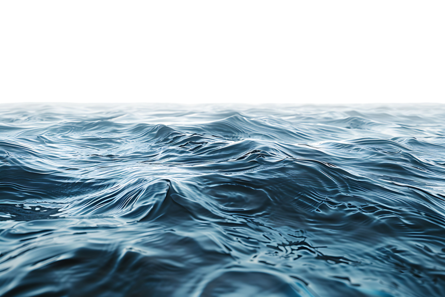Water surface on isolated transparent background png