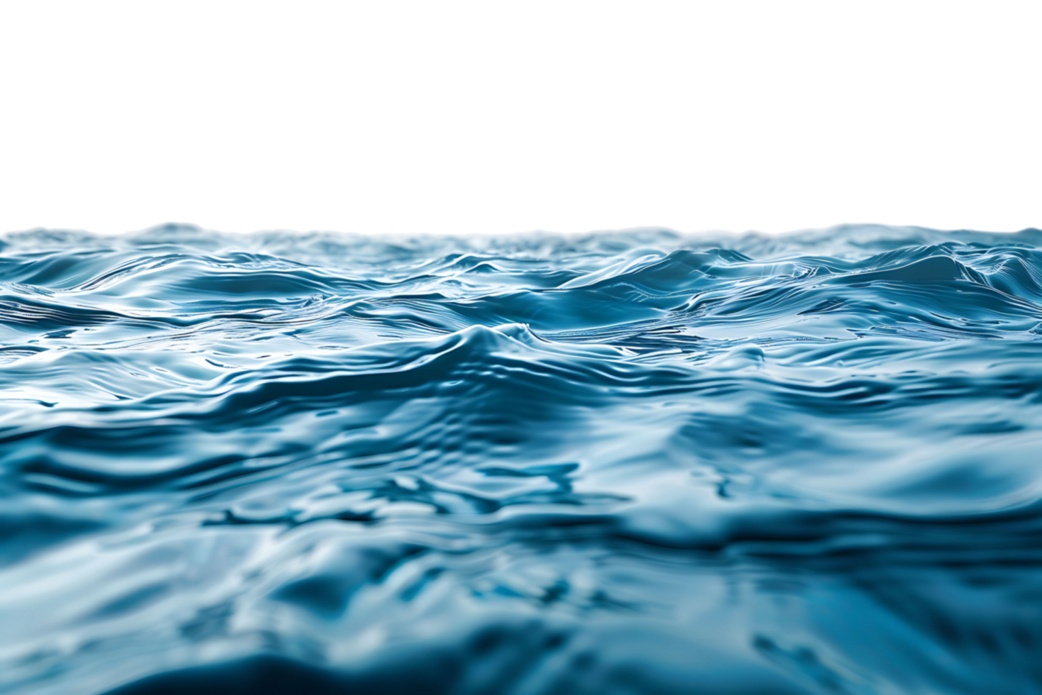 Water surface on isolated transparent background png