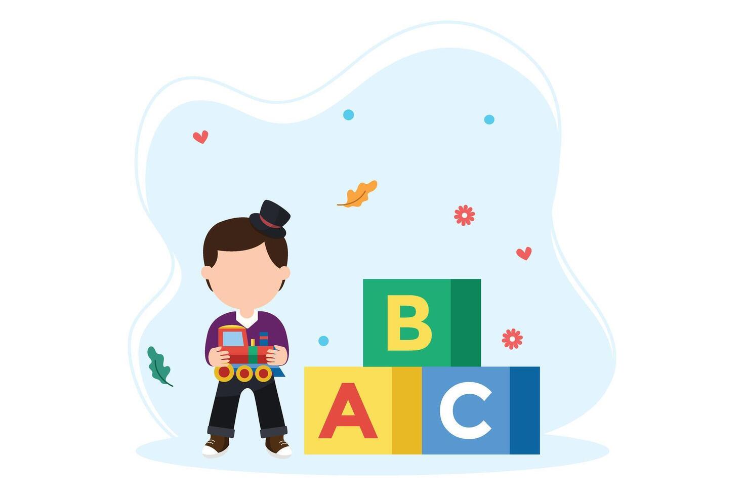 Happy Children Day Flat Design vector