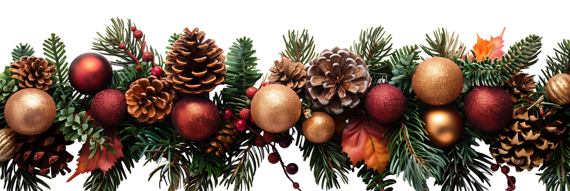 Christmas border design on transparent background png