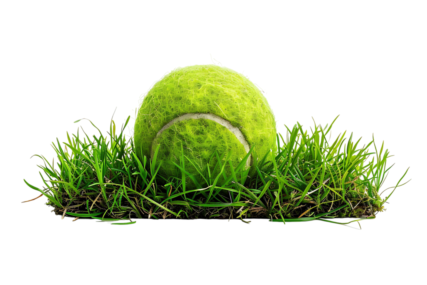 tennis ball on grass transparent background png