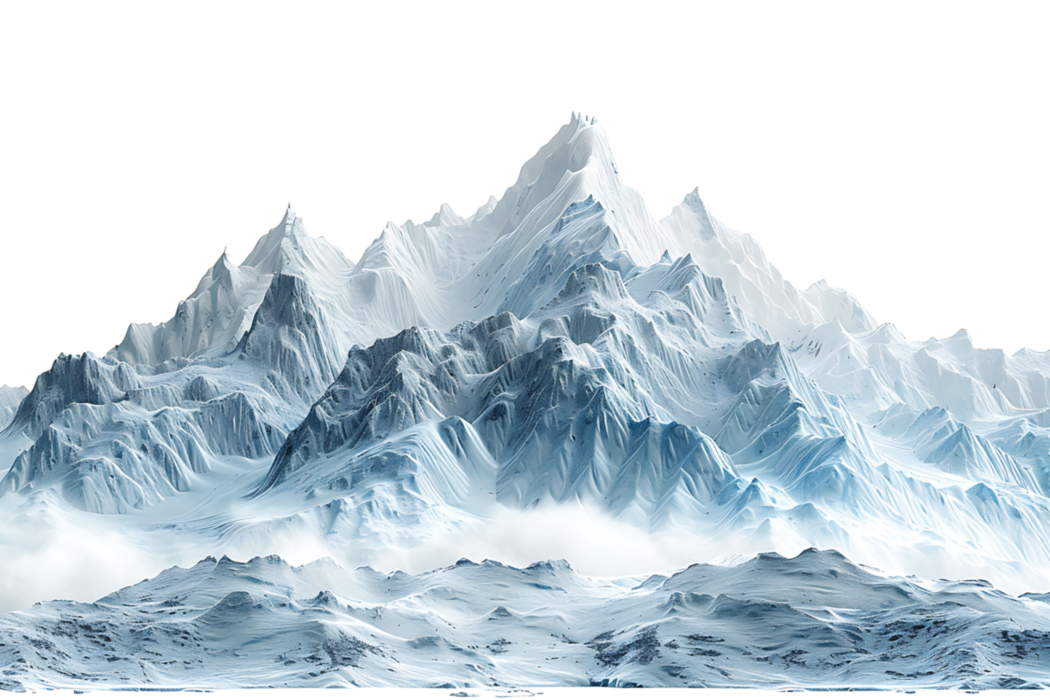 Huge Mountains on isolated transparent background png