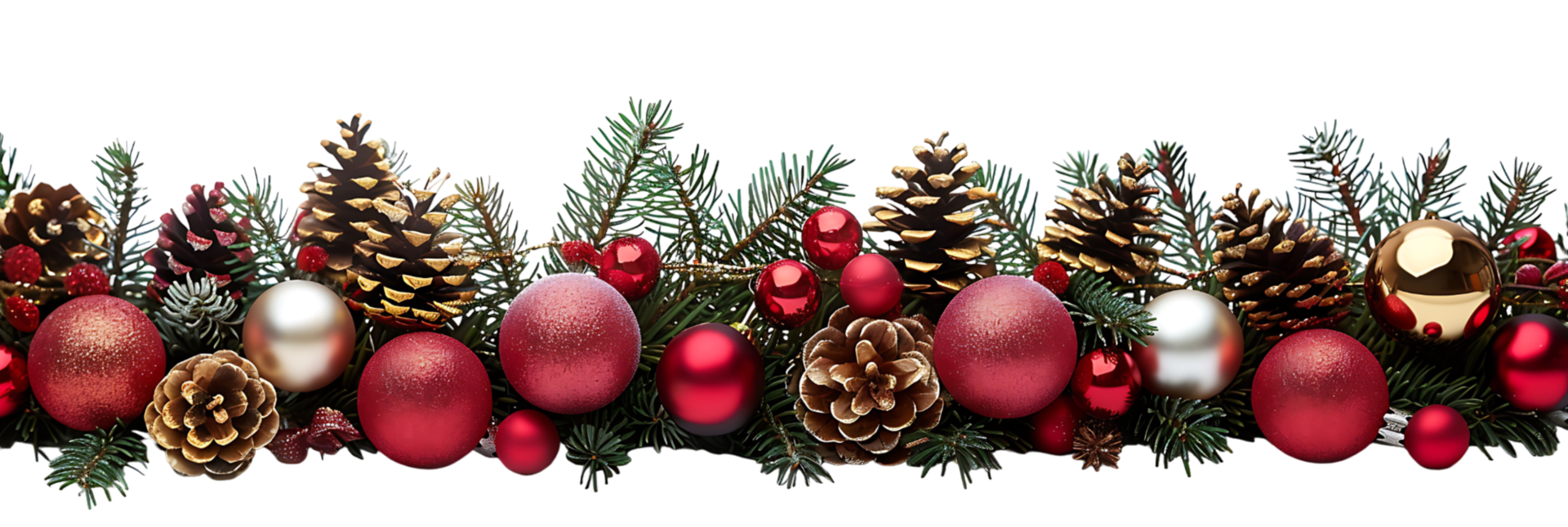 Christmas border design on transparent background png