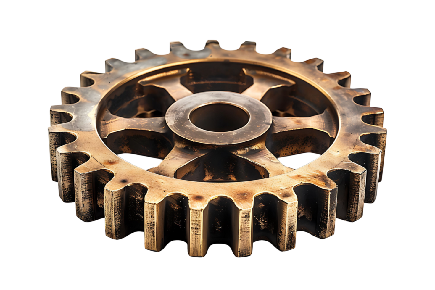 Gear cog wheel on isolated transparent background png