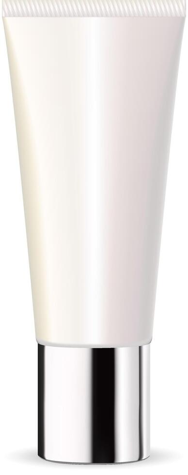 cosmético crema tubo Bosquejo modelo. 3d envase. piel cuidado producto diseño. vector