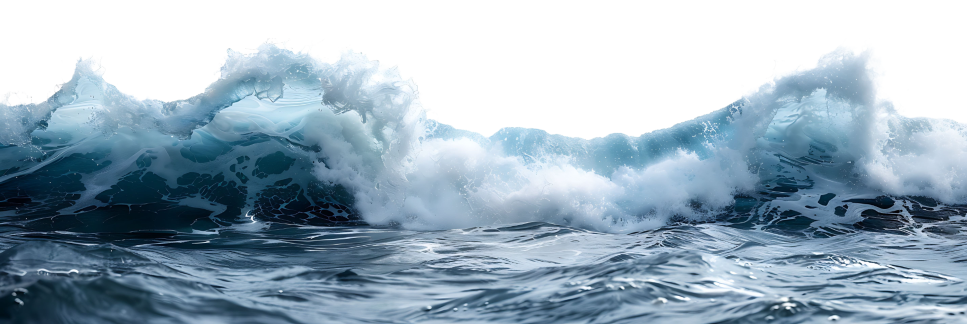 sea waves on isolated transparent background png