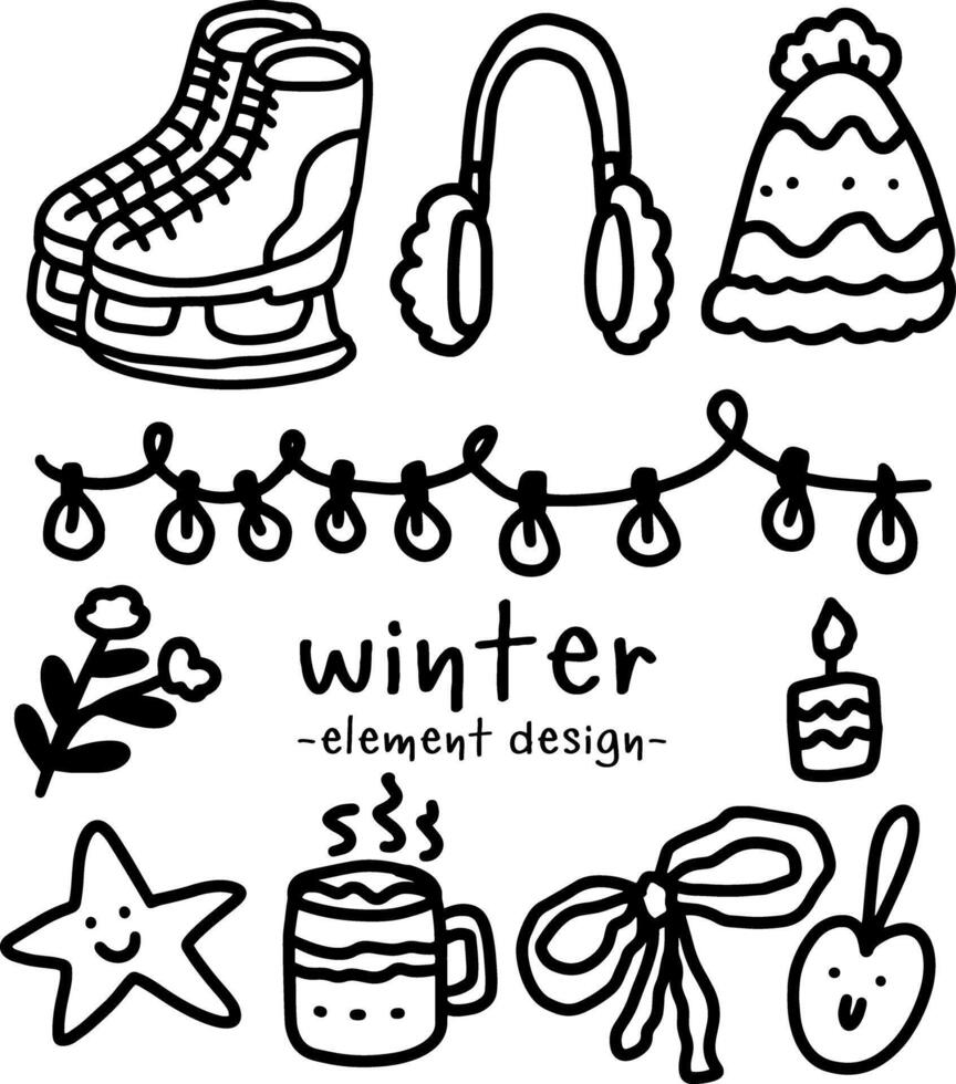 winter element design for templates. vector