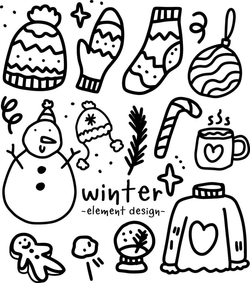 winter element design for templates. vector