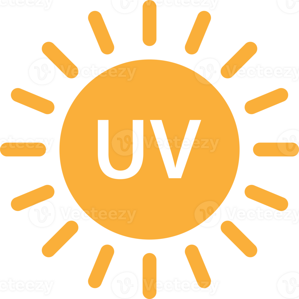 UV radiation icon solar ultraviolet light symbol for graphic design, logo, web site, social media, mobile app, ui illustration. png