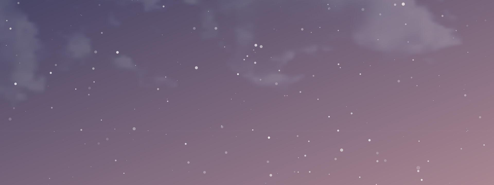 Night sky with clouds and many stars vector