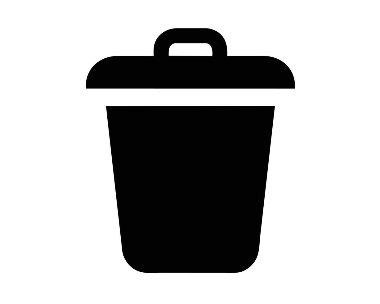 Trash Bin icon Drawn By Hands illustration On White Background vector