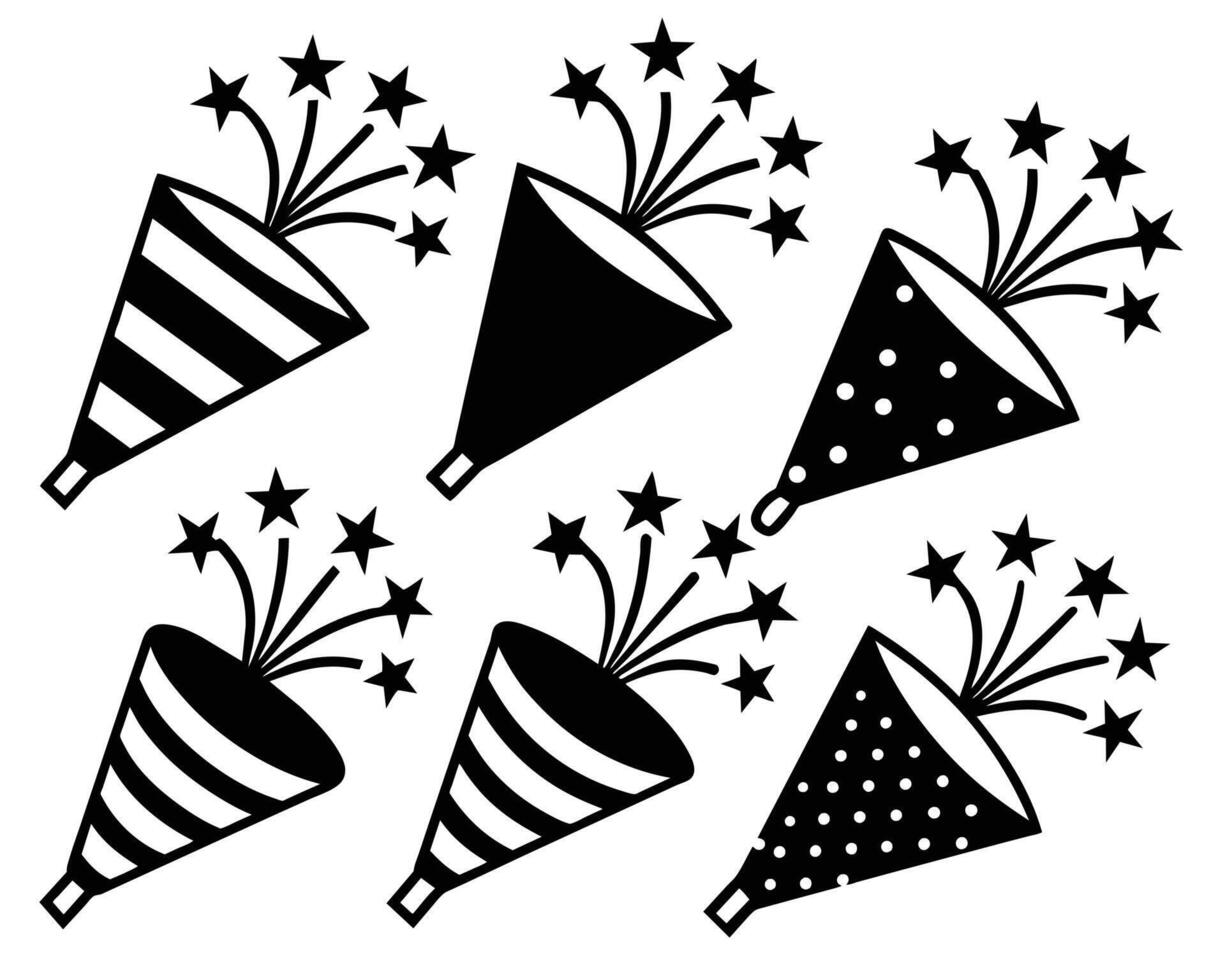 Birthday Hat Celebration silhouette vector