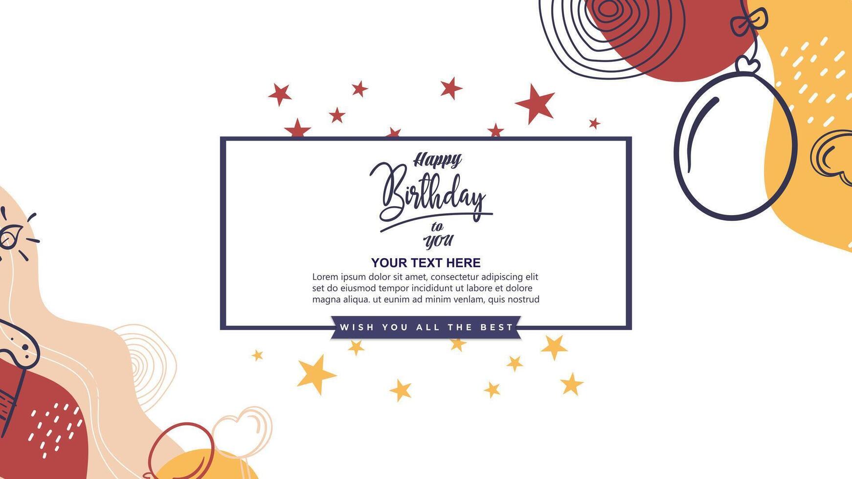 Birthday banner with copy space text vector