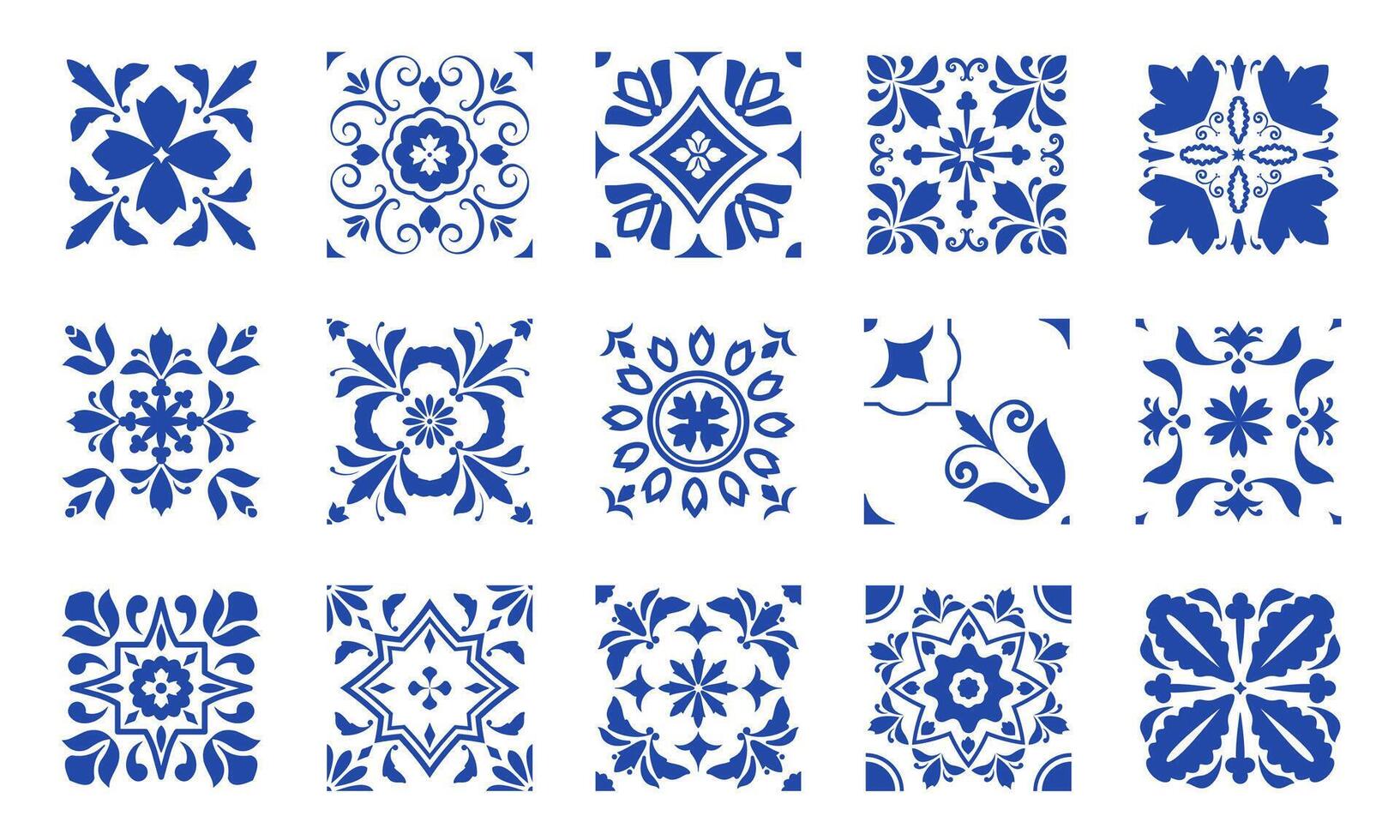 Azulejos ornaments. Seamless pattern of traditional spanish portuguese decorative tiles, vintage mosaic floral decorative backdrop. texture vector