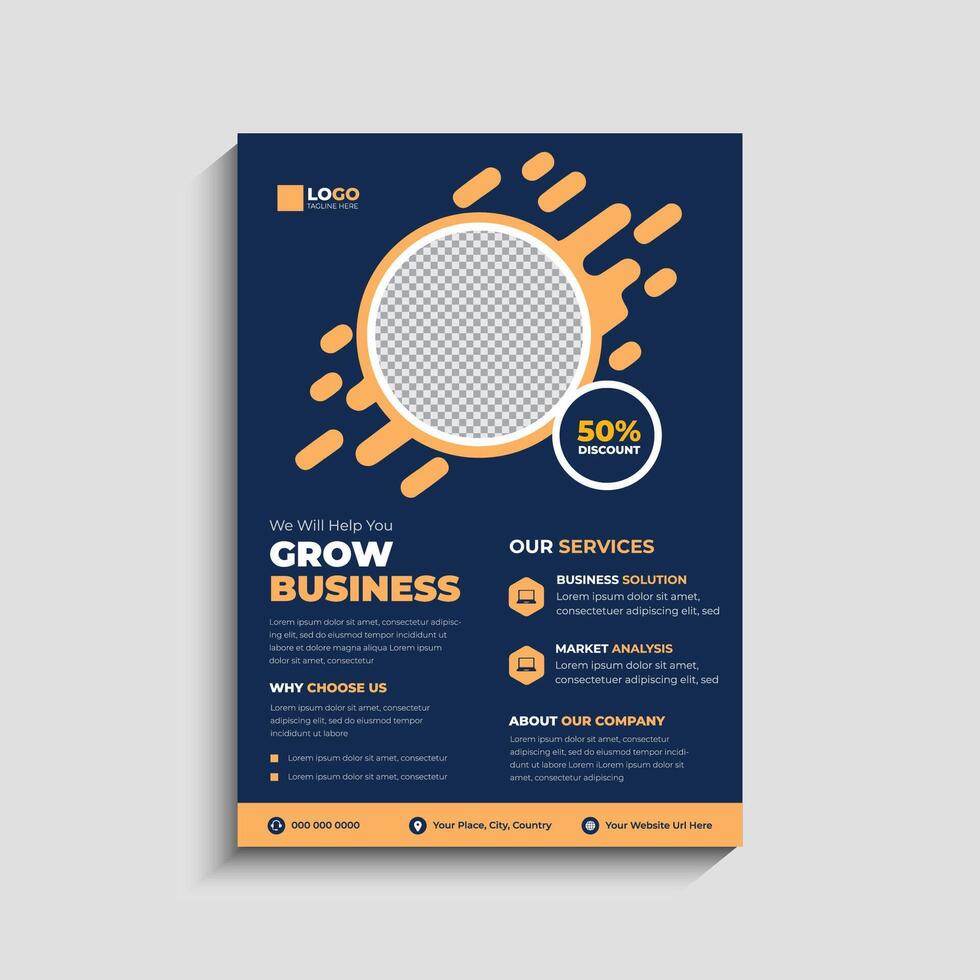 Digital Marketing Agency Business Flyer Template Design vector
