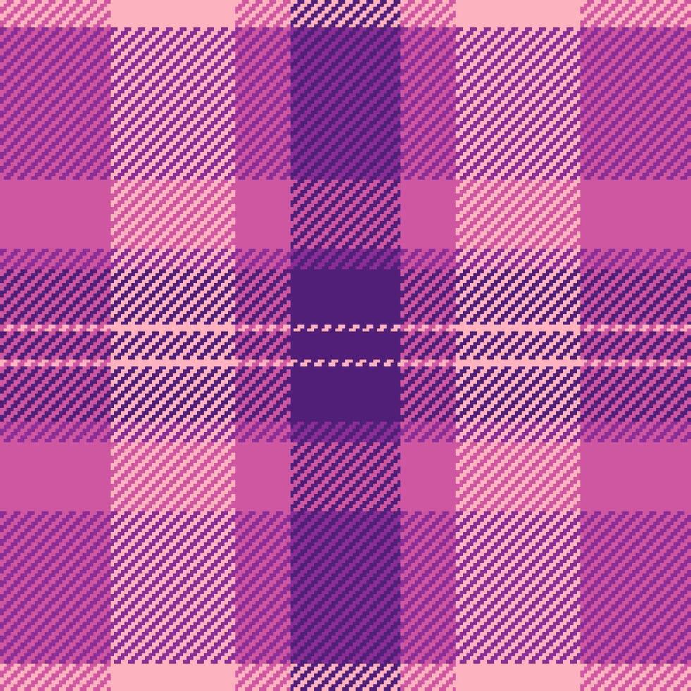 Background check of tartan textile texture with a plaid pattern seamless fabric. vector