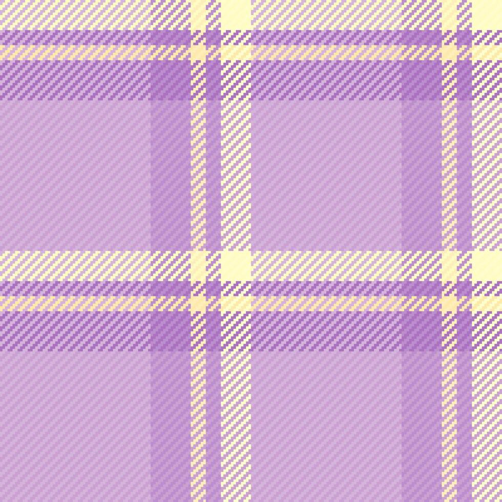 Backdrop texture background check, decorating seamless plaid fabric. Cloth pattern textile tartan in light and purple colors. vector