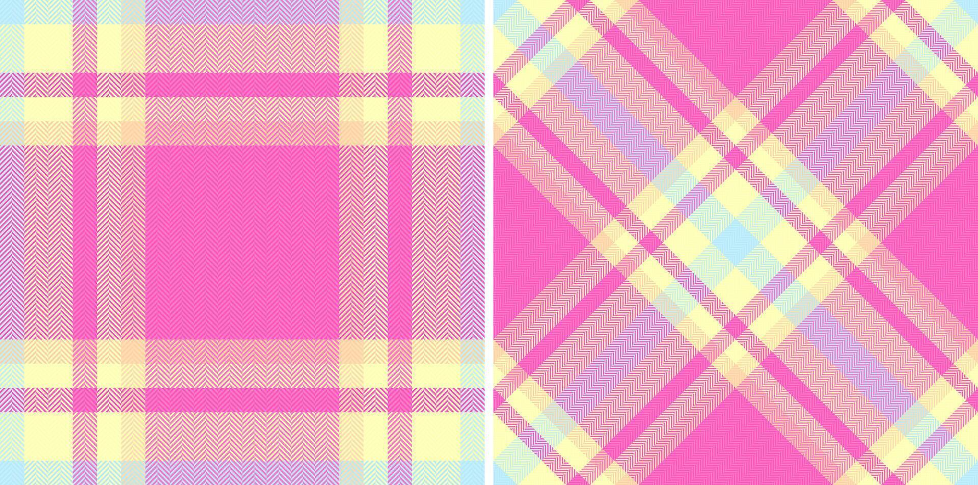 Tartan check pattern of fabric plaid texture with a textile background seamless. vector