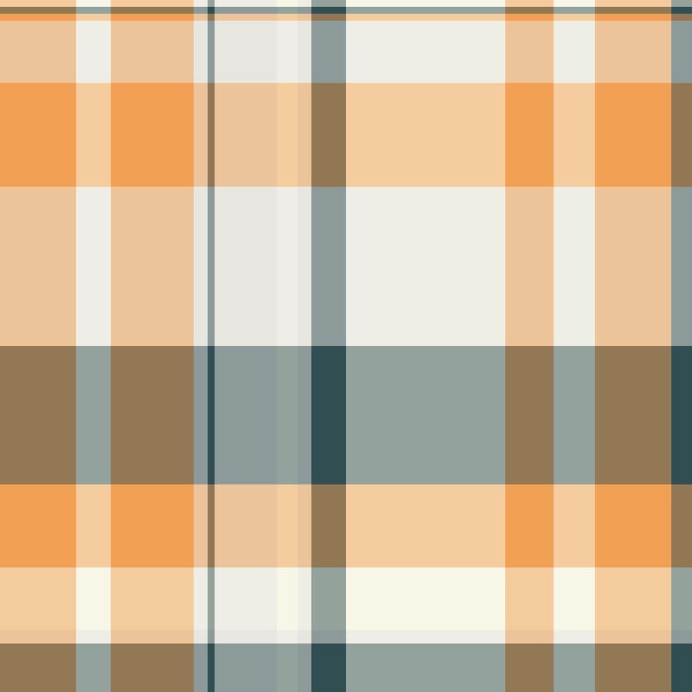 Plaid seamless fabric of check tartan texture with a textile background pattern . vector