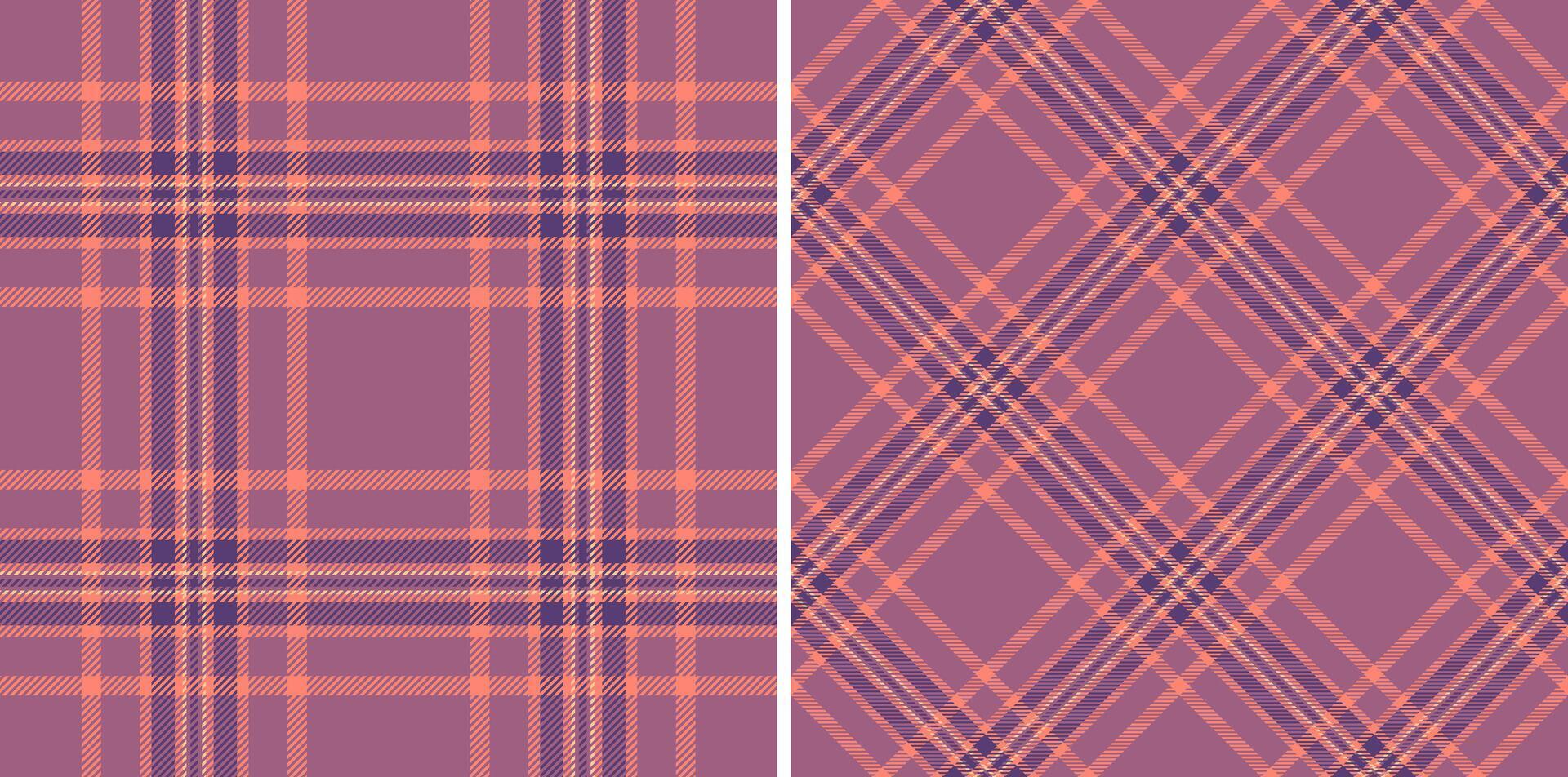 Seamless textile pattern of tartan background texture with a check plaid fabric. vector