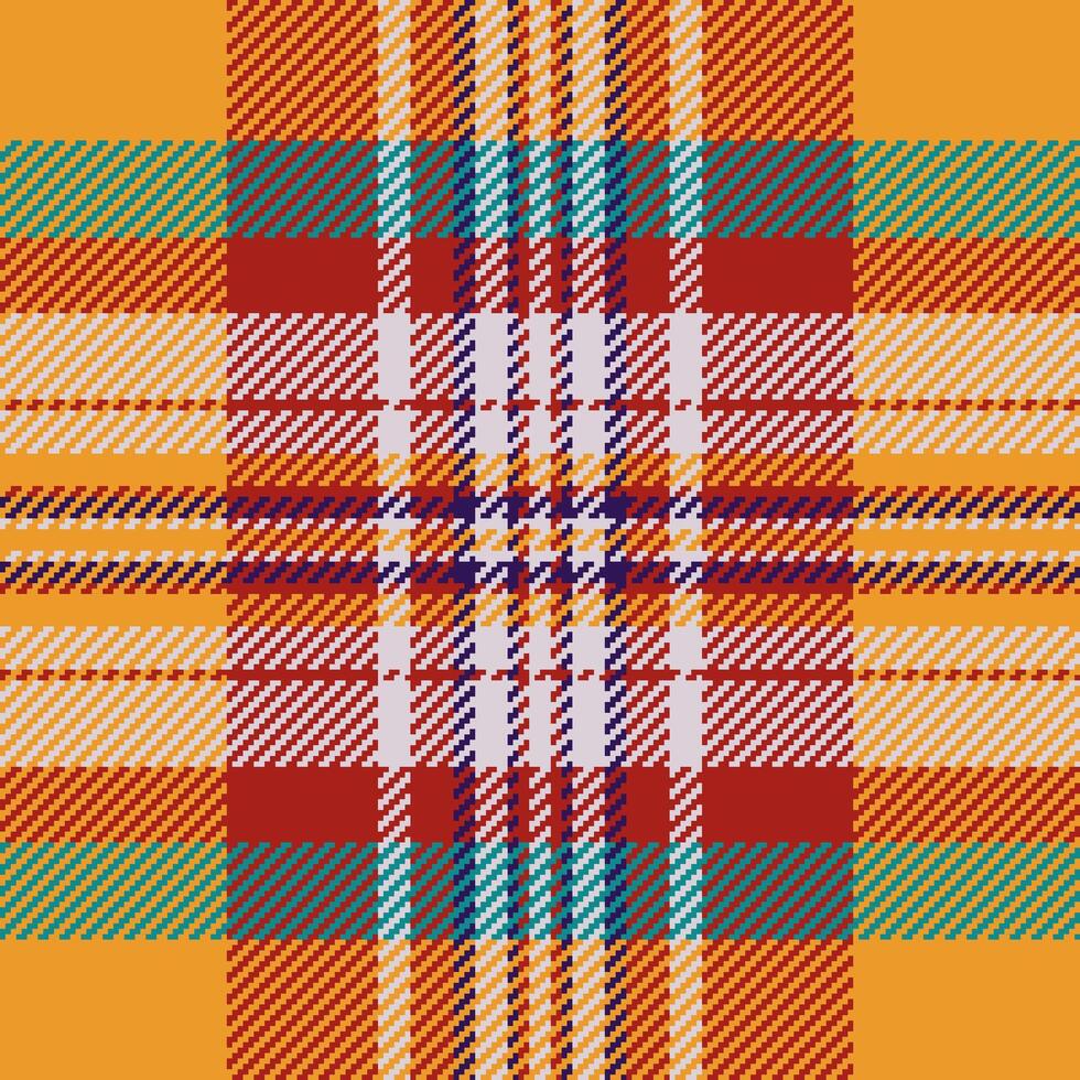 Background fabric of seamless textile pattern with a texture check plaid tartan. vector