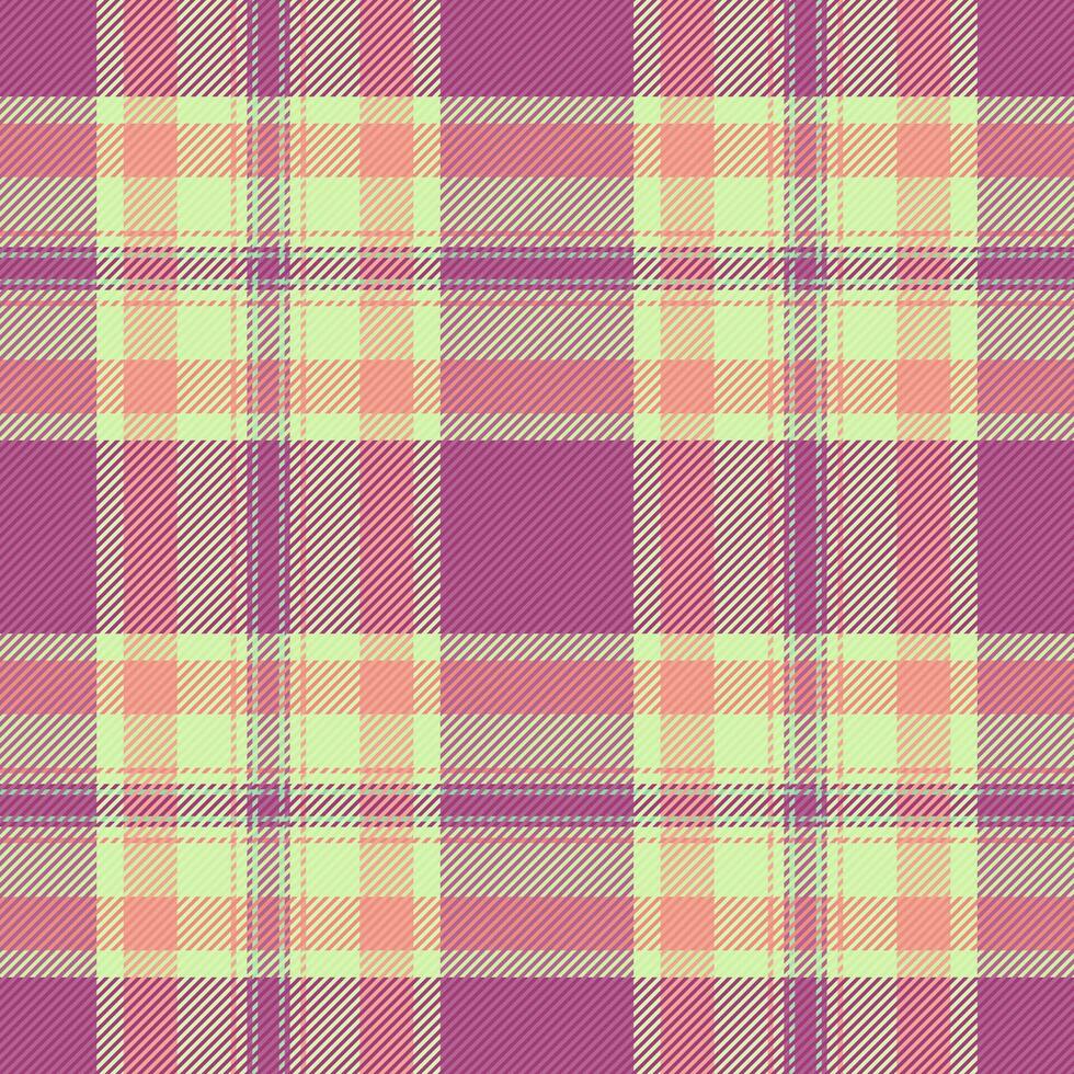 Seamless plaid fabric of texture textile pattern with a check background tartan . vector