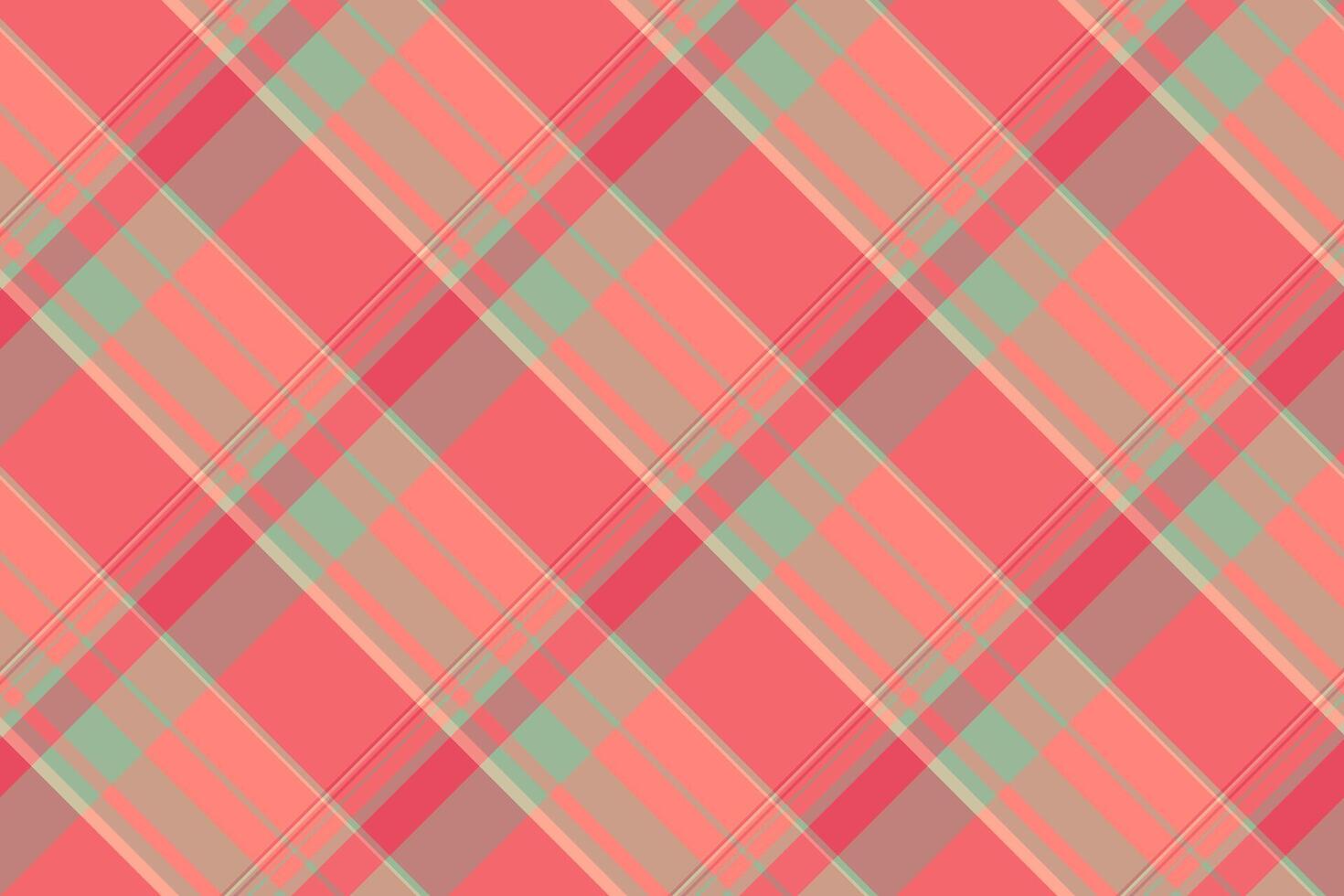 Outfit plaid texture tartan, neat seamless textile pattern. Colourful fabric check background in red and orange colors. vector