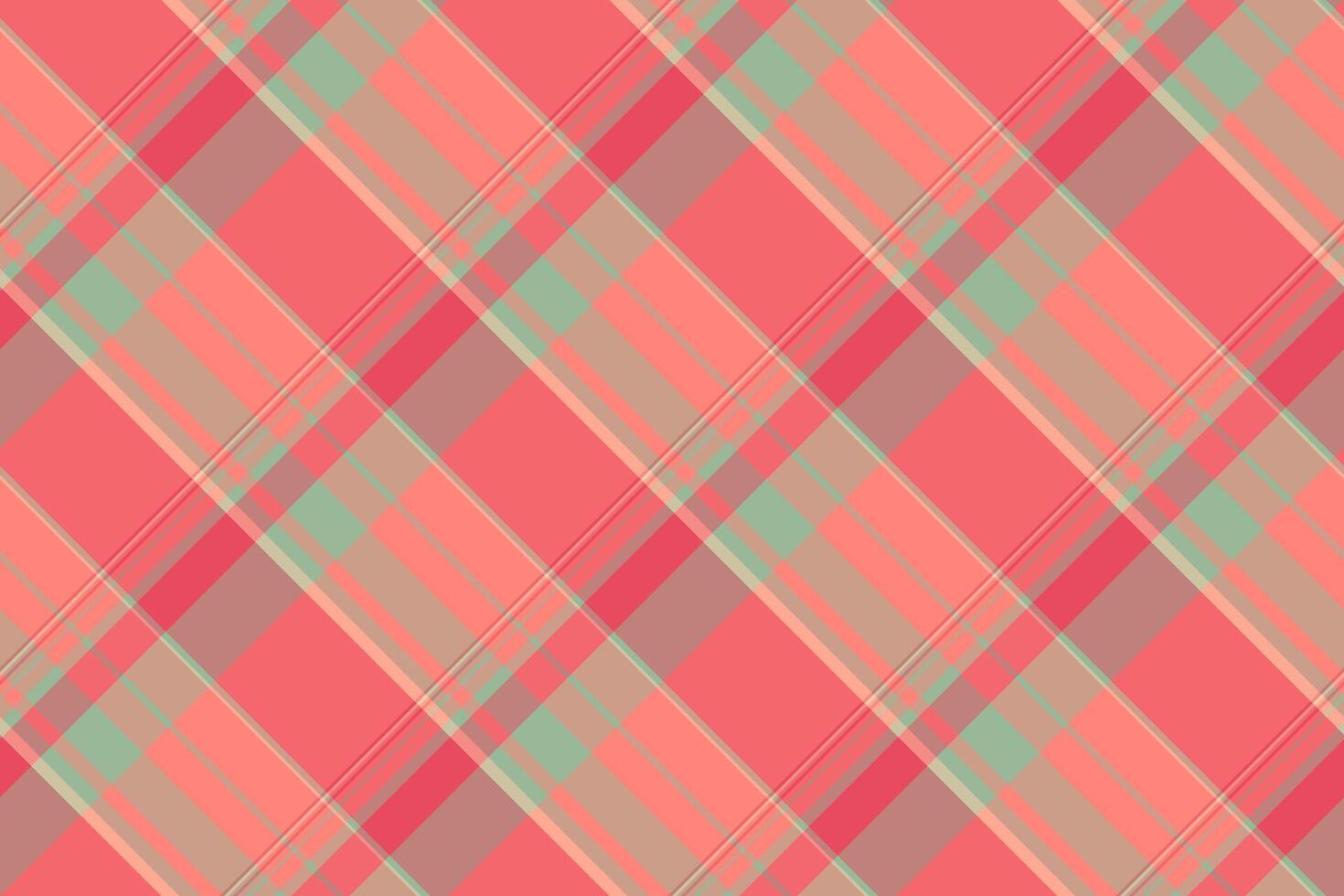 Outfit plaid texture tartan, neat seamless textile pattern. Colourful fabric check background in red and orange colors. vector
