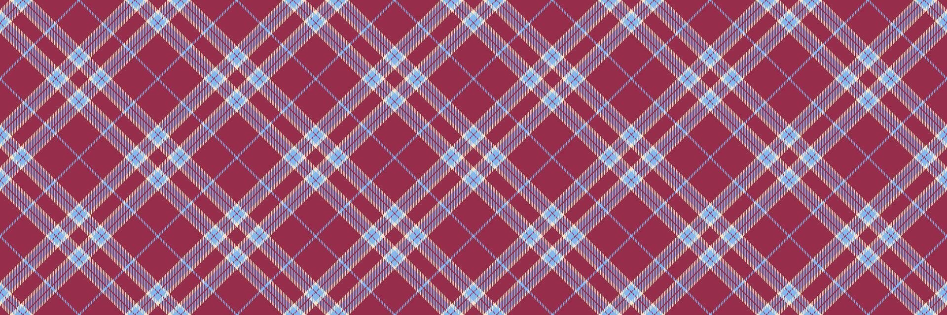 Dye pattern seamless background, ornament texture tartan . Irish fabric check textile plaid in red and blue colors. vector