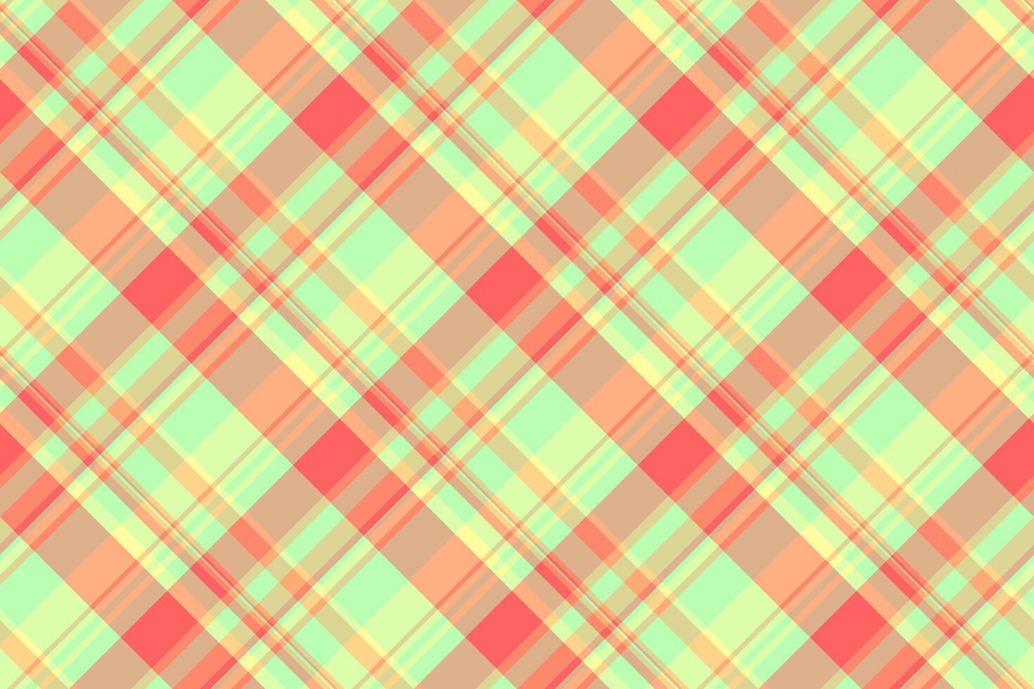 Patterned fabric texture, ethnic background tartan seamless. Pop check textile pattern plaid in orange and yellow colors. vector