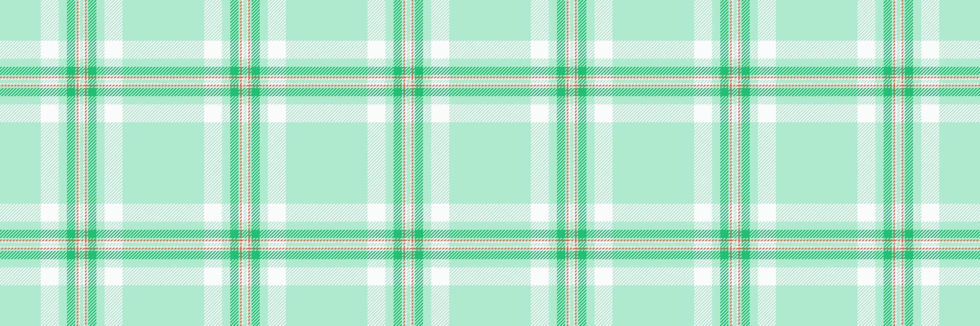 Clan pattern texture fabric, home plaid background tartan. Fiber textile seamless check in light and mint cream colors. vector