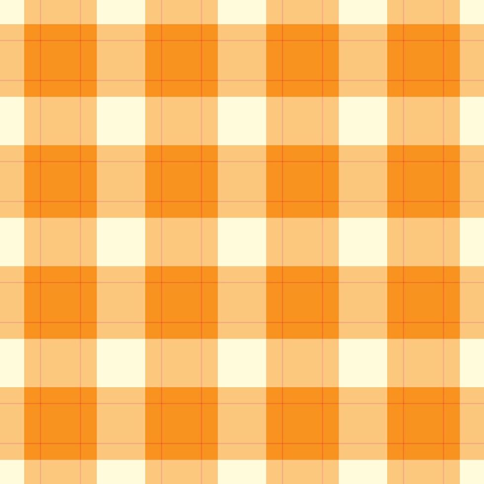 Custom background tartan pattern, japan check fabric seamless. Vibrant texture textile plaid in orange and amber colors. vector