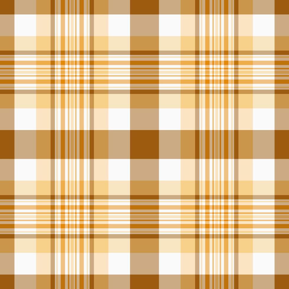 Revival fabric plaid texture, book check tartan background. Anniversary seamless pattern textile in orange and amber colors. vector