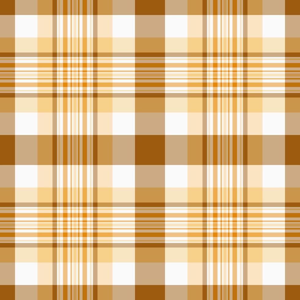 Revival fabric plaid texture, book check tartan background. Anniversary seamless pattern textile in orange and amber colors. vector