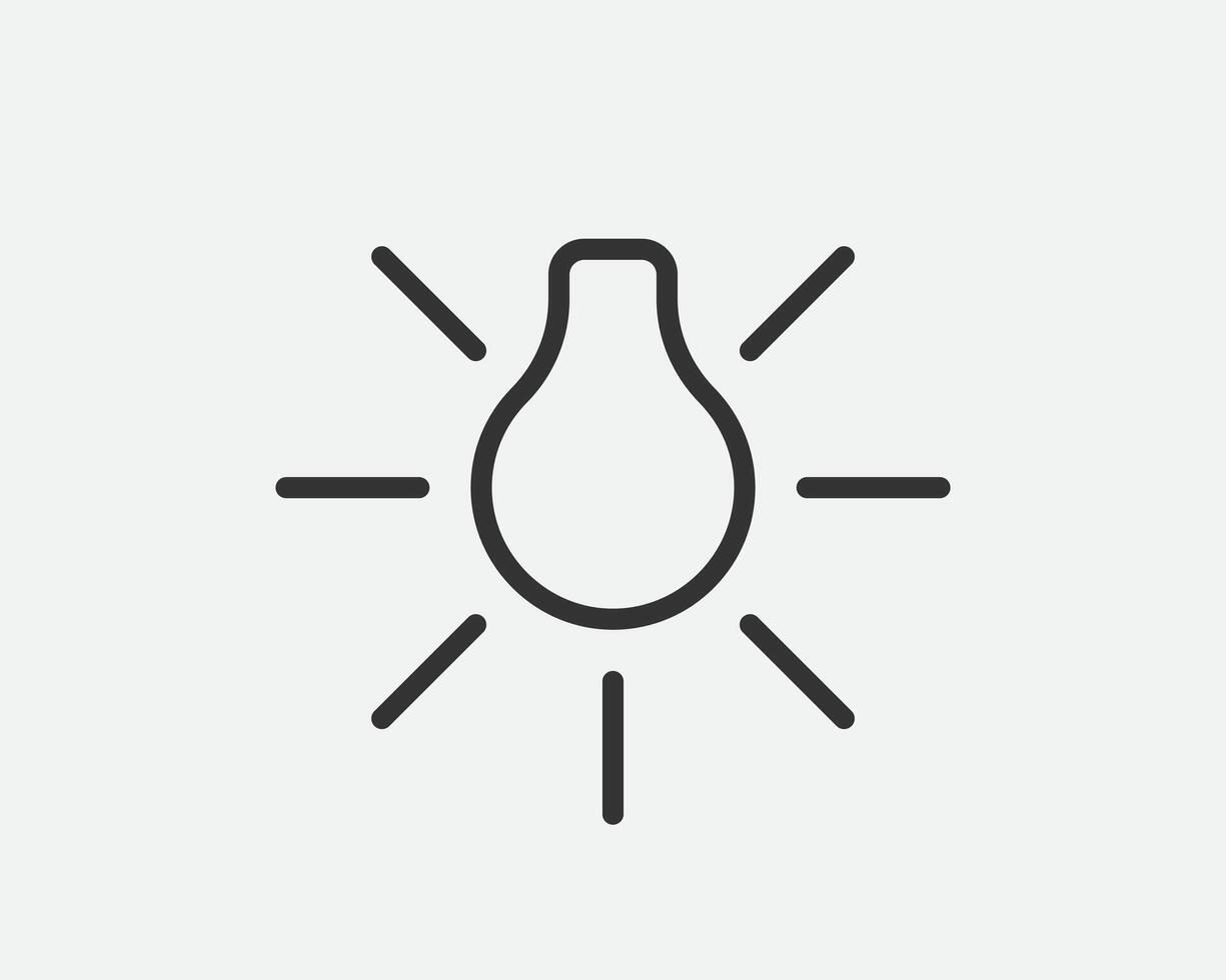 Light dimmer icon line trendy design. Electricity lamp saving energy sign. Black and white flat style. vector