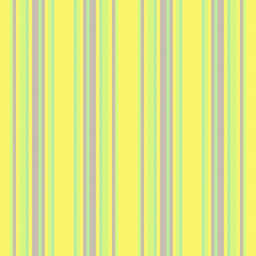 riqueza sin costura textil vertical, pañería raya textura tela. satín modelo líneas antecedentes en amarillo y verde colores. vector