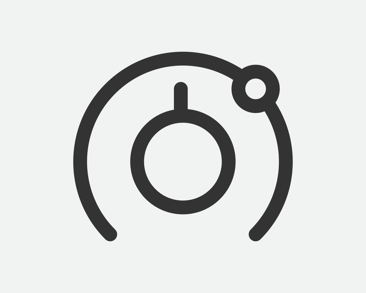 Light dimmer icon line trendy design. Electricity lamp saving energy sign. Black and white flat style. vector