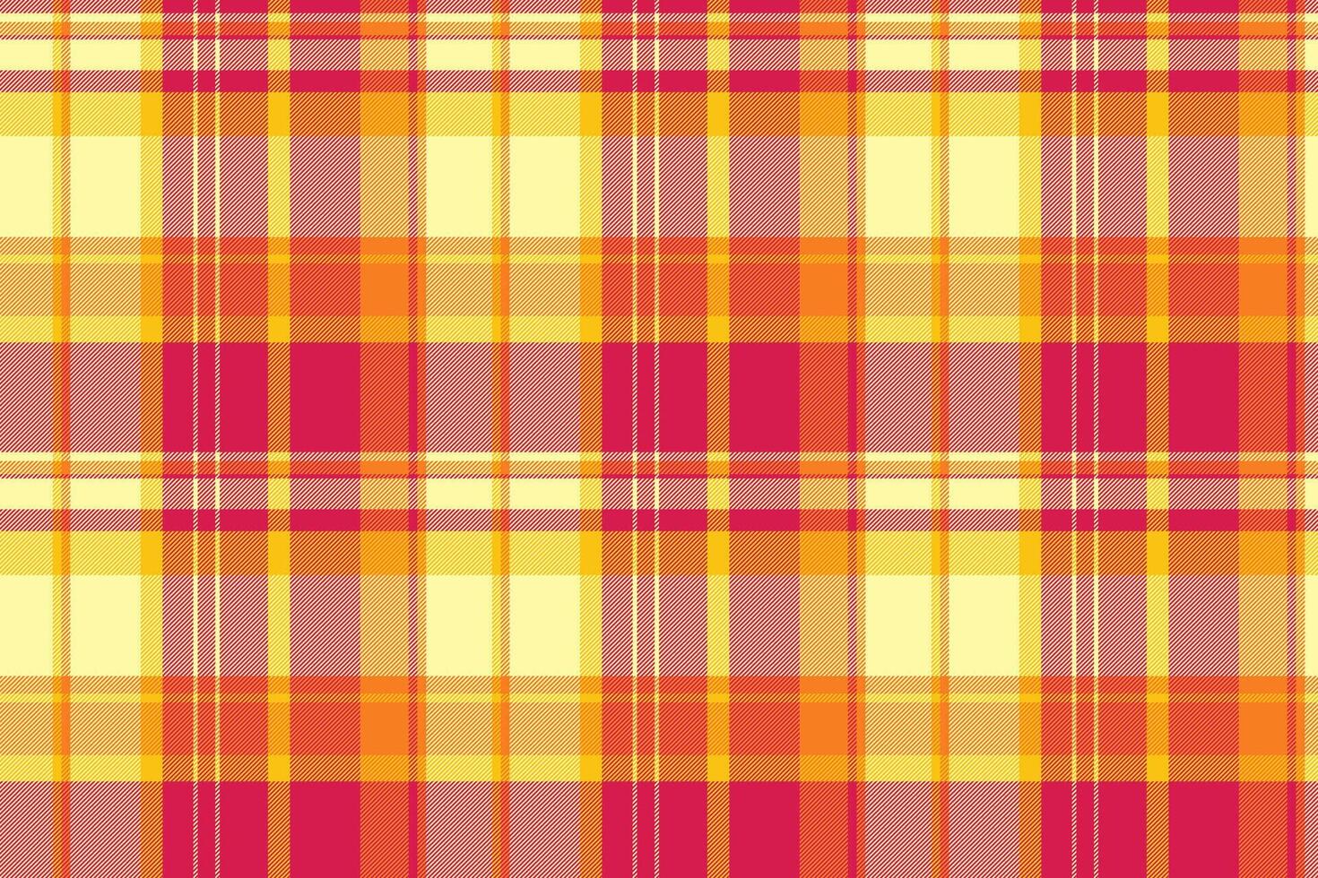 presente tela modelo , grupo tartán cheque textil. guingán antecedentes sin costura textura tartán en rojo y amarillo colores. vector