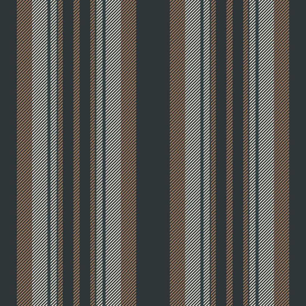 Flowing background stripe vertical, effect seamless texture pattern. Graphic lines textile fabric in dark and orange colors. vector