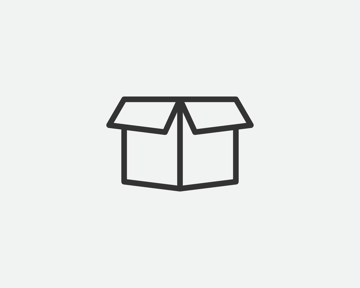 Delivery packaging icon. Cargo cardboard box icons. Carton package sign from line geometric shapes. vector