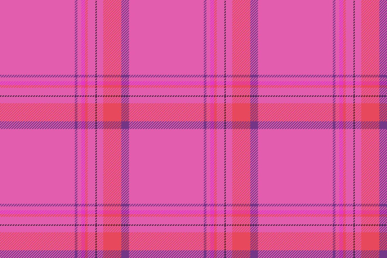 Plaid background, check seamless pattern in pink. fabric texture for textile print, wrapping paper, gift card or wallpaper. vector