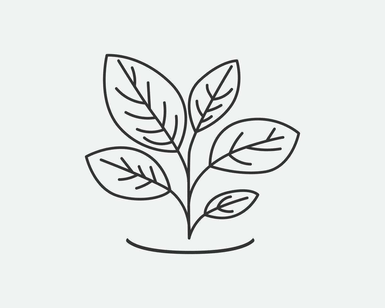 Sprout with leaf icon. Plant symbol of nature and environment. vector