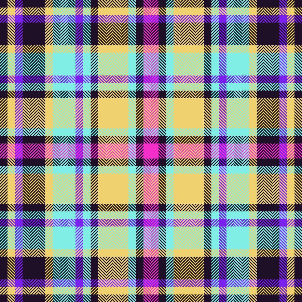 Plaid check pattern. Seamless fabric texture. Tartan textile print. vector