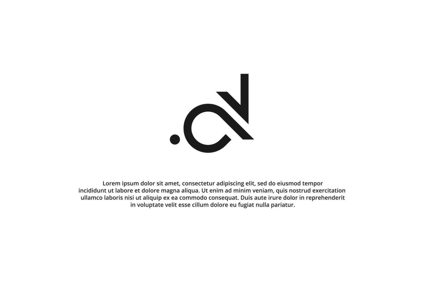 letter a and v rabbit modern logo vector