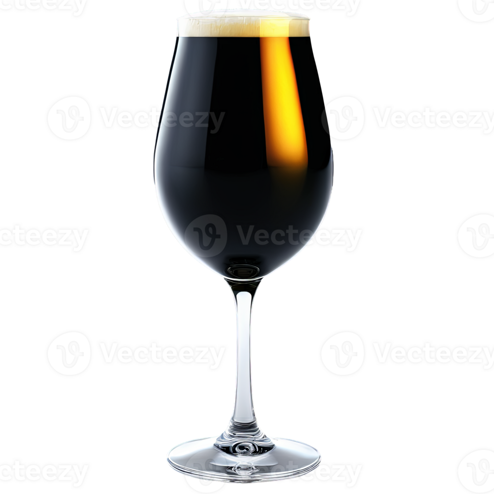 Silhouette of Tulip Beer Glass isolated on transparent background png